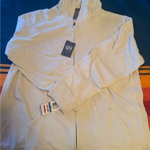 Club Room Men's Zip Up Cream Sweater